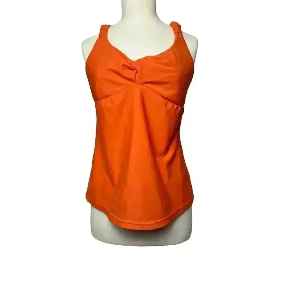 prAna Crossback Tangerine Tankini Swim Top Size M